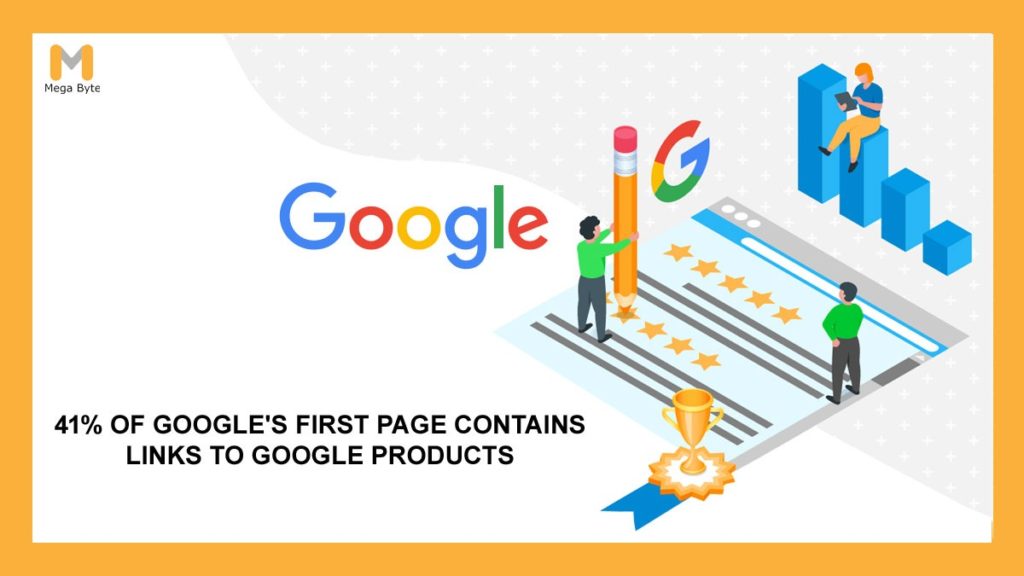 41% of Google’s First Page Contains Links to Google Products